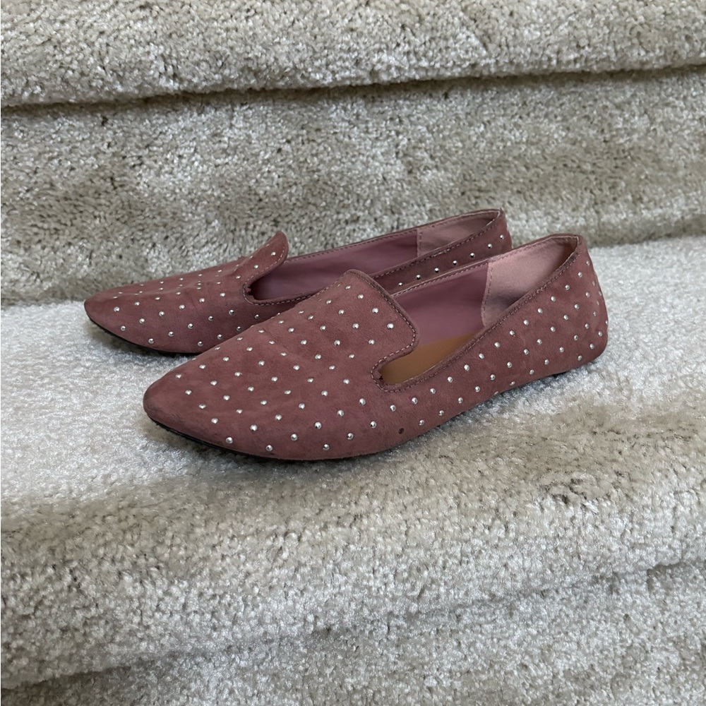 Studded Mauve Loafers